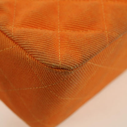 Chanel CHANEL Matelasse 25 Chain Shoulder Bag Corduroy Orange Gold CC Authentic 179800V