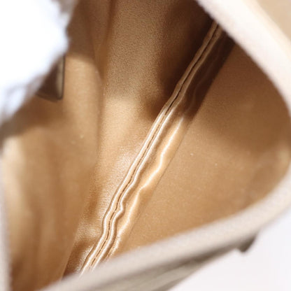 Prada PRADA Hand Bag Satin Beige Authentic 166753
