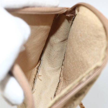 Gucci GUCCI Micro GG Canvas Shoulder Bag Beige Gold Authentic ka3074