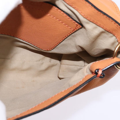 Chloé Chloé Chloe Shoulder Bag Leather Orange Gold Authentic BA5902