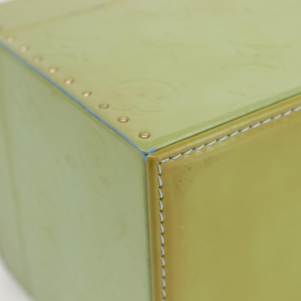 Louis Vuitton LOUIS VUITTON Vernis Bleecker Cosmetic Pouch Baby Blue M91003 Authentic LNZ403 Bag