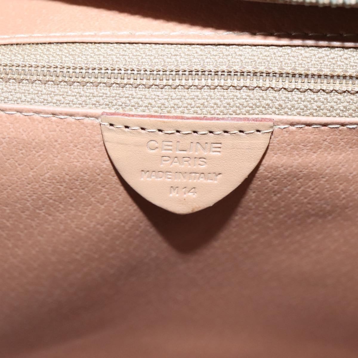 Celine CELINE Macadam Canvas Hand Bag PVC Leather 2way Brown Gold Authentic 123320