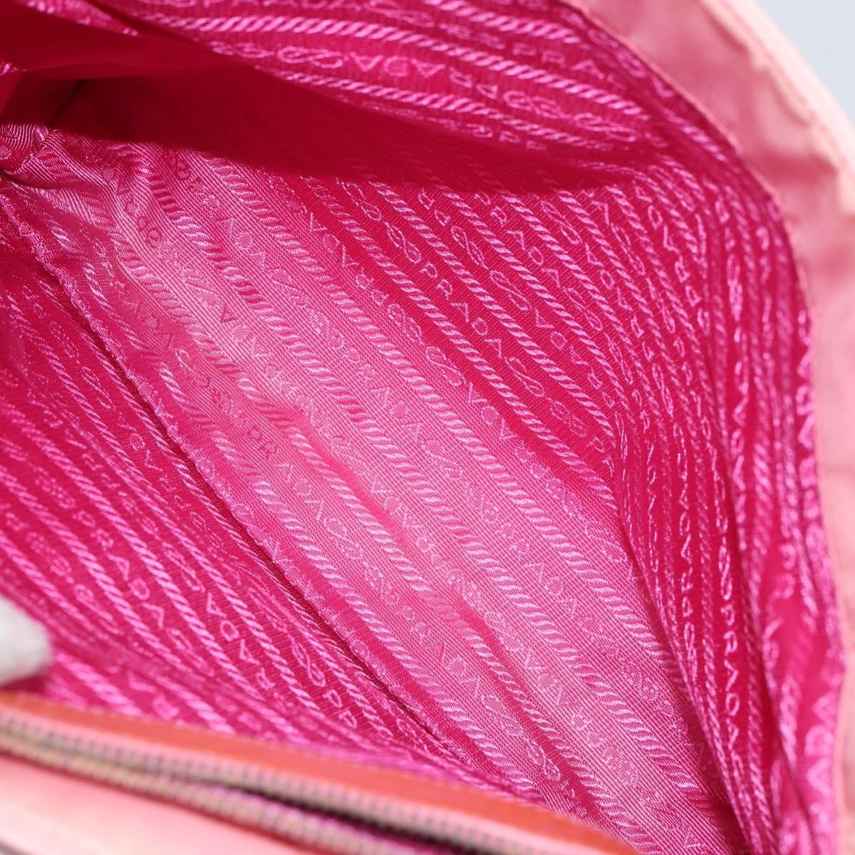 Prada PRADA Tote Bag Nylon Pink Gold Authentic 161648