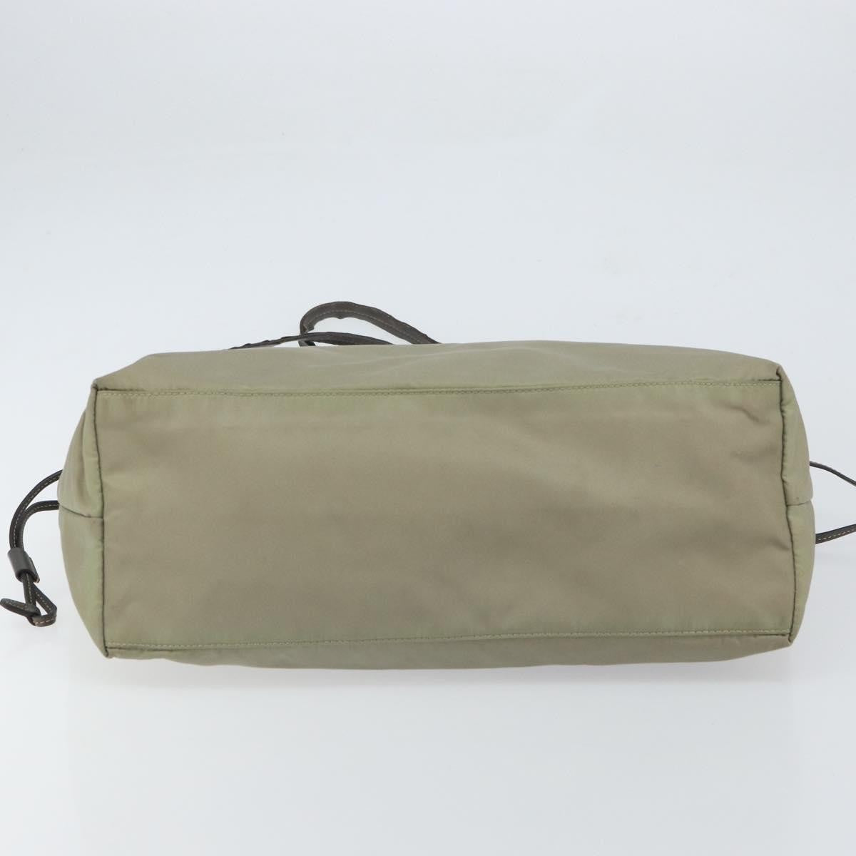 Prada PRADA Tote Bag Nylon Beige Gold Authentic 163284