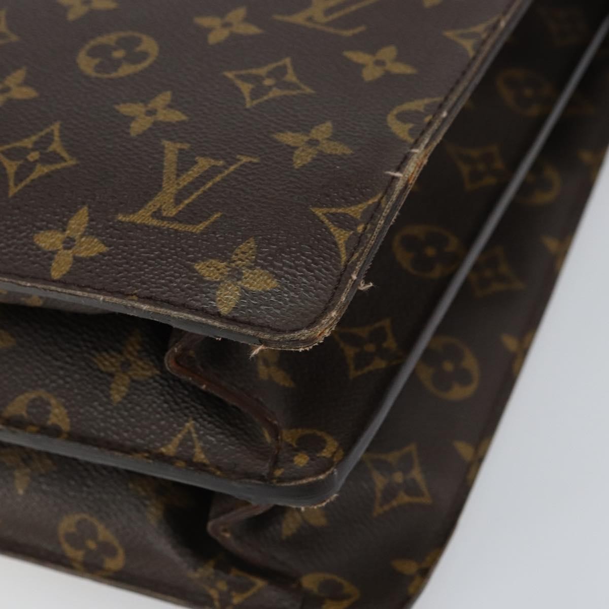Louis Vuitton LOUIS VUITTON Monogram Serviette Fermoir Business Bag M53305 LV Authentic bs32001