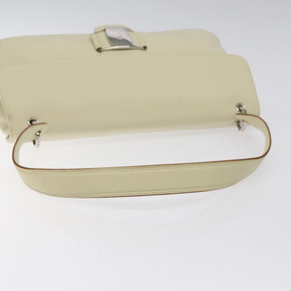 Salvatore Ferragamo Salvatore Ferragamo Gancini Shoulder Bag Canvas White Silver Authentic bs25930