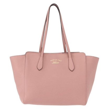 Gucci GUCCI Swing Tote Bag Leather Pink Gold 354408 Authentic am9500