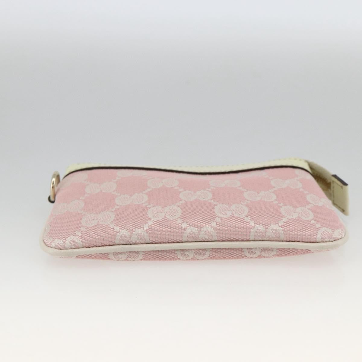 Gucci GUCCI GG Canvas Pouch Pink Gold Authentic BAZ875A Bag