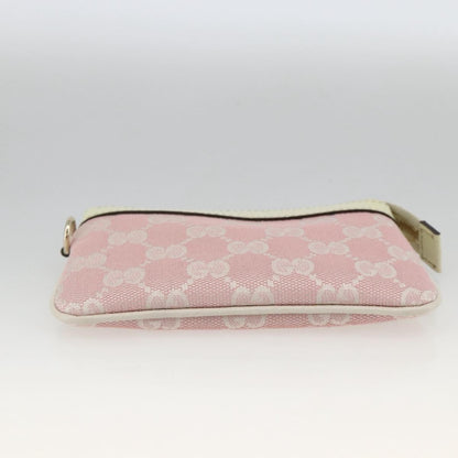 Gucci GUCCI GG Canvas Pouch Pink Gold Authentic BAZ875A Bag