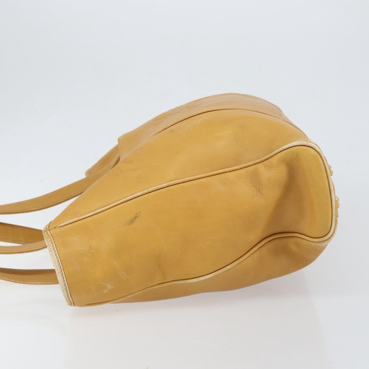 Loewe LOEWE Anagram Tote Bag Leather Beige Gold Authentic 149645