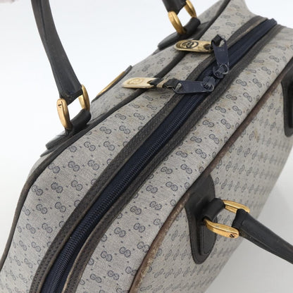 Gucci GUCCI Micro GG Supreme Hand Bag PVC Navy Gold 002 39 4330 Authentic fm5279