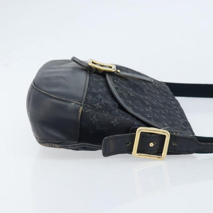 Louis Vuitton LOUIS VUITTON Monogram Mini Belanger Shoulder Bag Black M92672 LV Authentic 172756