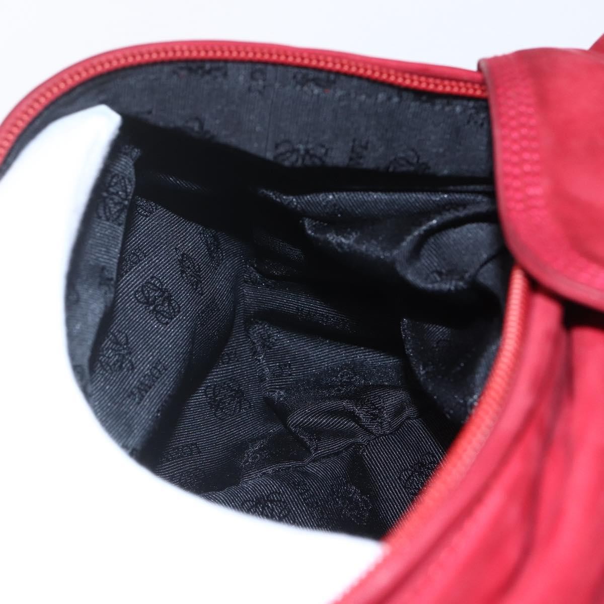 Loewe LOEWE Shoulder Bag Suede Red Authentic 155213