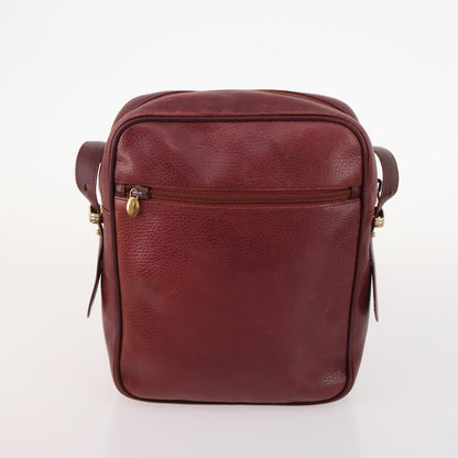 Cartier CARTIER Shoulder Bag Leather 5 Set Bordeaux Gold Authentic mr2108