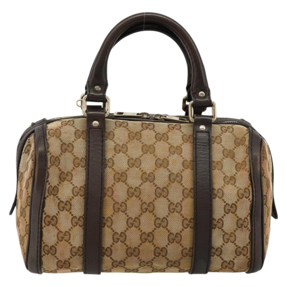 Gucci GUCCI GG Canvas Mini Boston Bag Beige Gold 269876 Authentic 175892