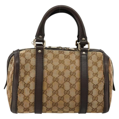 Gucci GUCCI GG Canvas Mini Boston Bag Beige Gold 269876 Authentic 175892