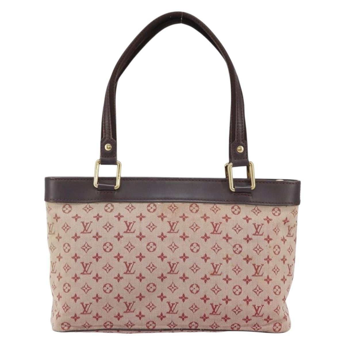 Louis Vuitton LOUIS VUITTON Monogram Mini Lucille PM Hand Bag Red M92678 LV Authentic BA9329