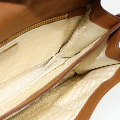 Prada PRADA Shoulder Bag Nylon Ivory Gold Authentic BA12301