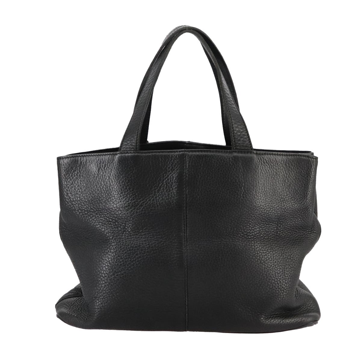 Burberrys Burberrys Hand Bag Leather Black Gold Authentic bs20817