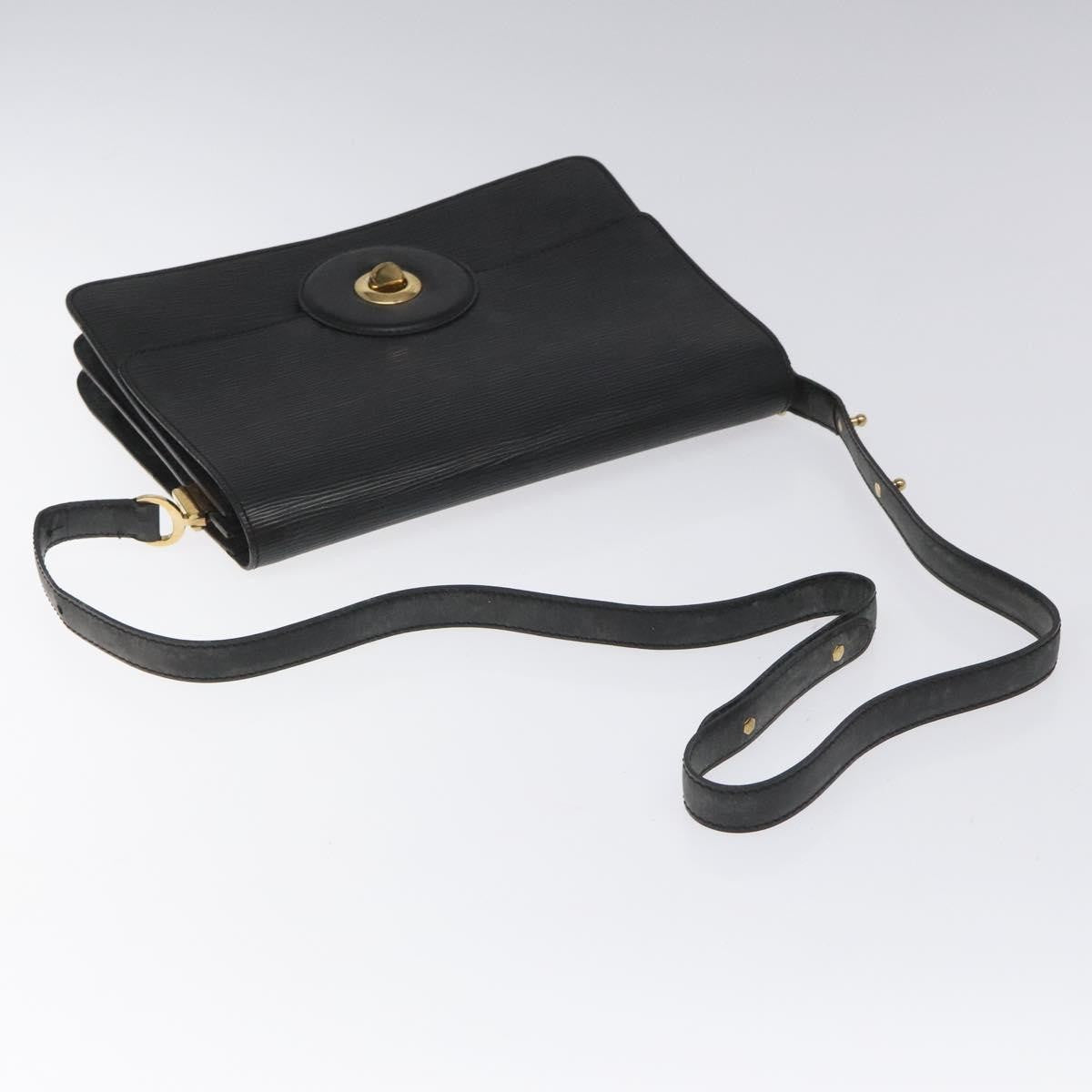 Louis Vuitton LOUIS VUITTON Epi Free Run Shoulder Bag Black M52402 LV Authentic 114385