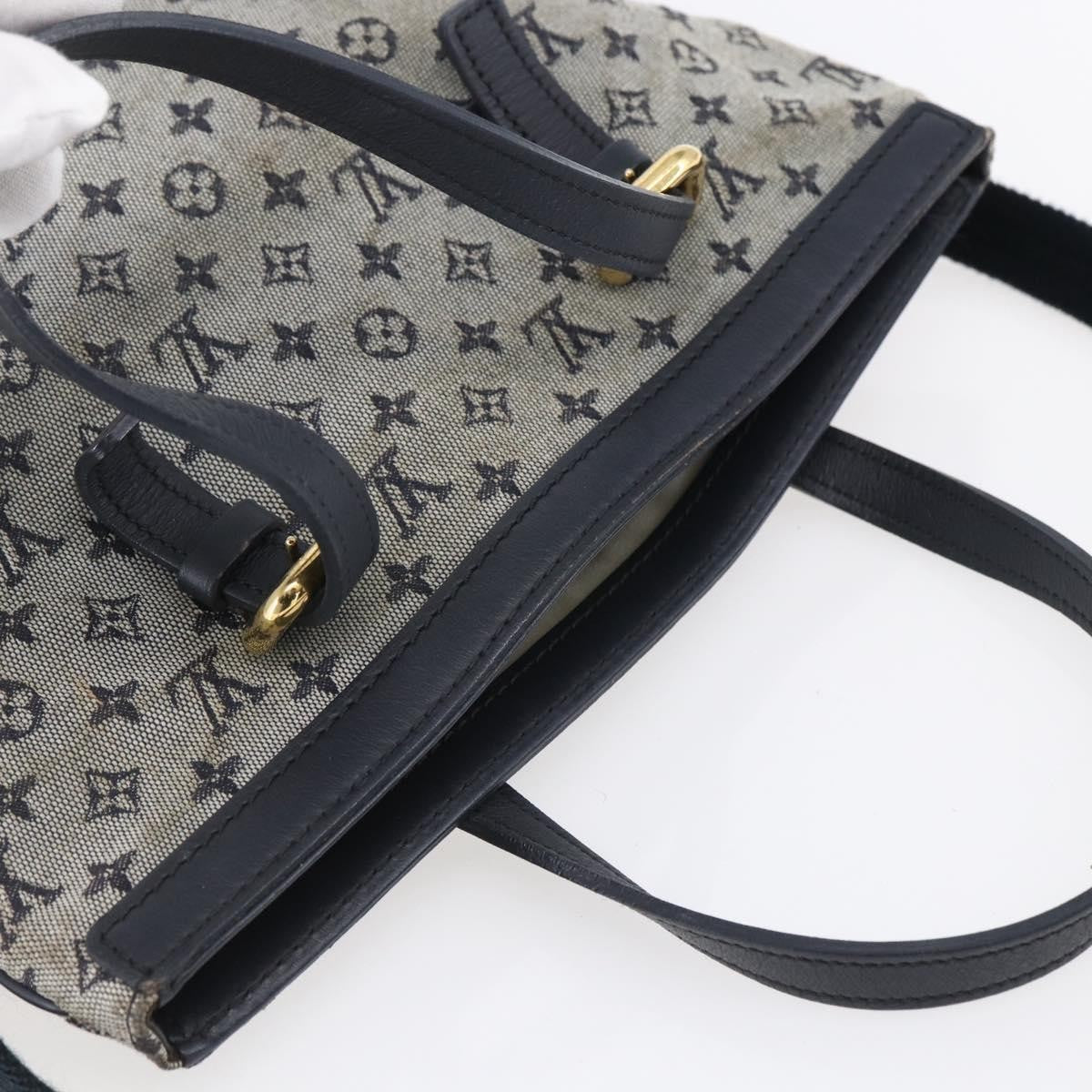 Louis Vuitton LOUIS VUITTON Monogram Mini Fran?oise Tote Bag 2way Blue M92208 LV Authentic 151081