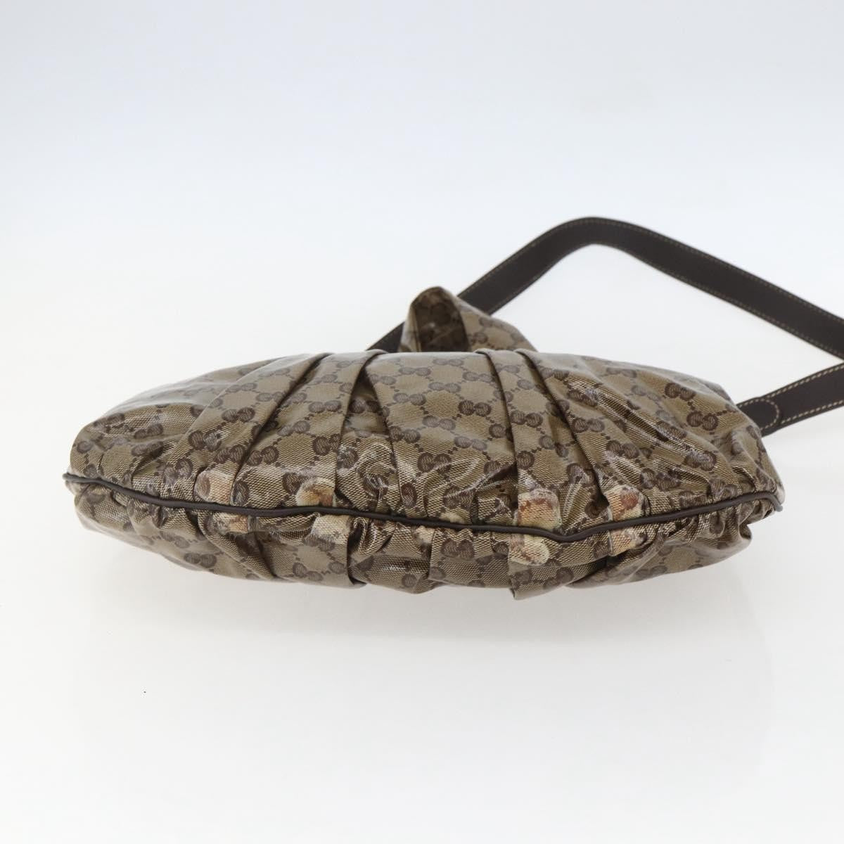 Gucci GUCCI GG Crystal Histeria Bag Coated Canvas 2way Beige Gold 203486 Authentic 154644