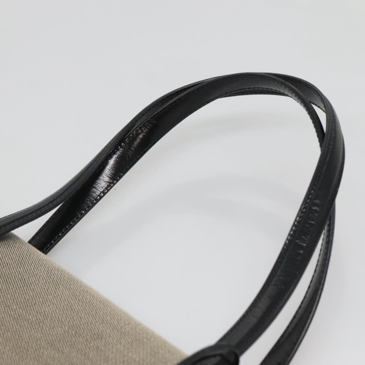 Gucci GUCCI Hand Bag Canvas Beige Gold Authentic bs25071