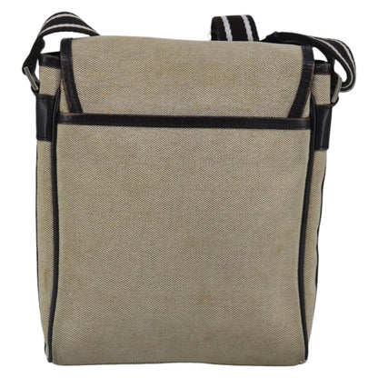 Burberry BURBERRY Shoulder Bag Canvas Beige Authentic ti2263