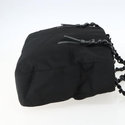 Prada PRADA Chain Shoulder Bag Nylon Black Authentic 170424
