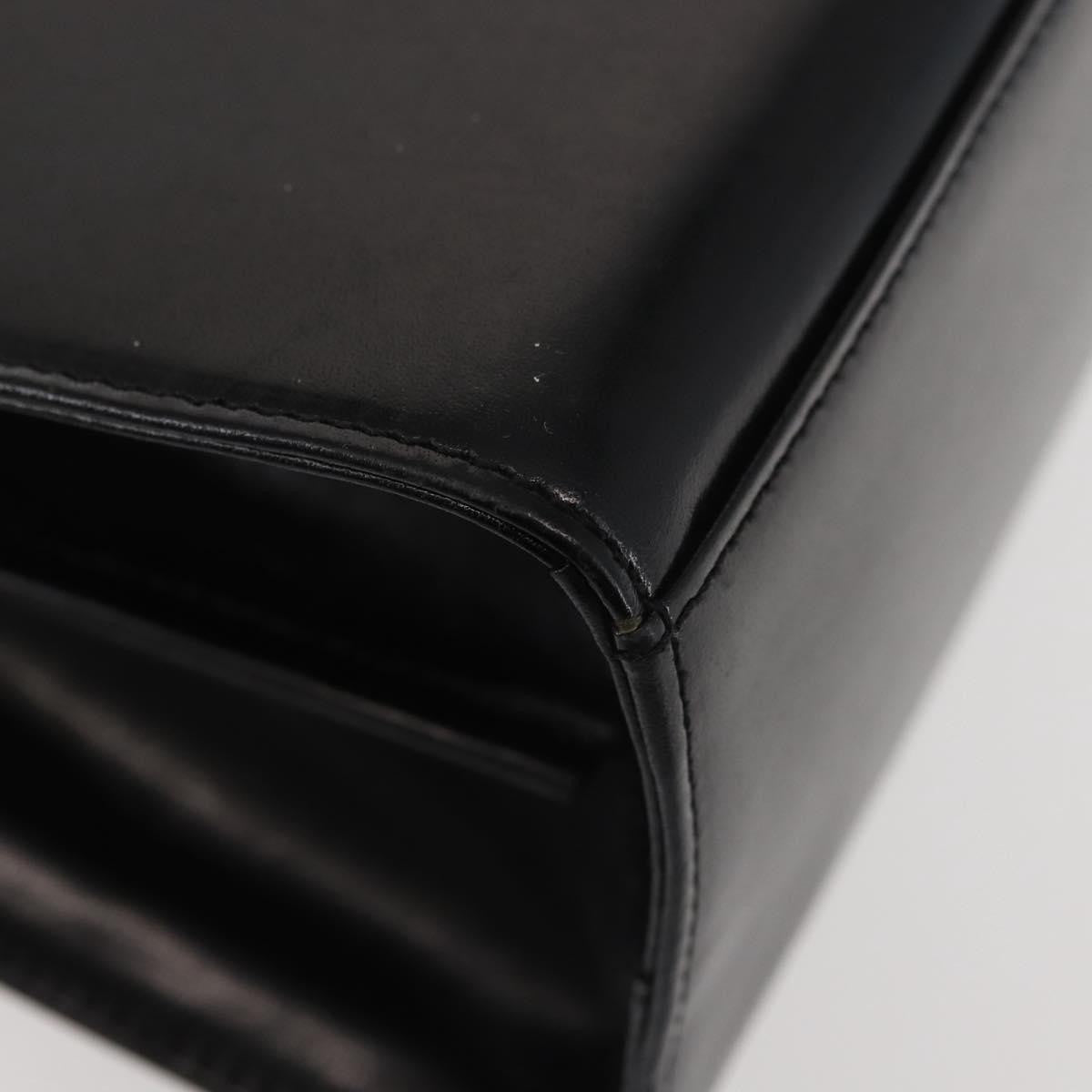 Givenchy GIVENCHY Hand Bag Leather Black Gold Authentic BA6452