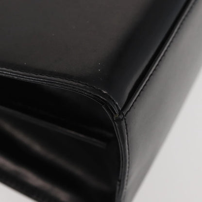 Givenchy GIVENCHY Hand Bag Leather Black Gold Authentic BA6452