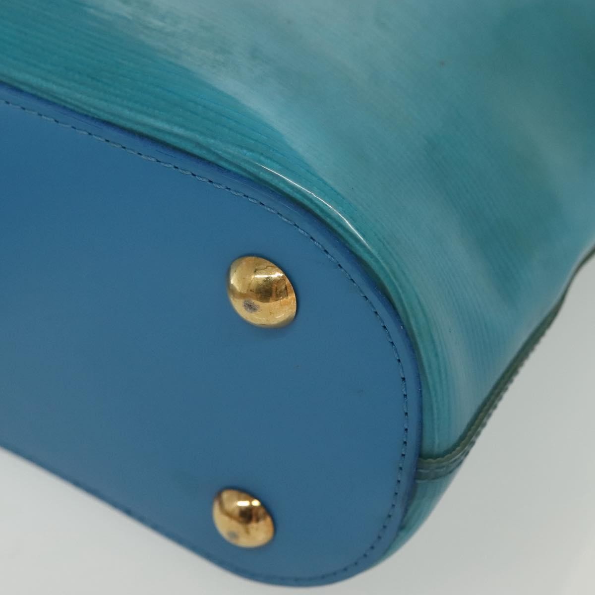 Louis Vuitton LOUIS VUITTON Epi Plage Mini Lagoon Bay Hand Bag Blue M92472 LV Authentic ep10332