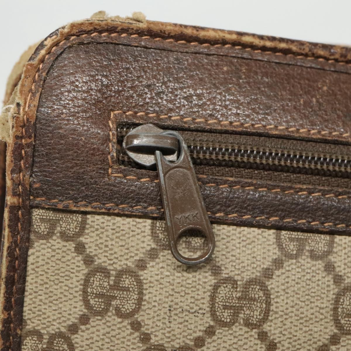 Gucci GUCCI GG Supreme Clutch Bag PVC Beige 97 01 037 Authentic 95525