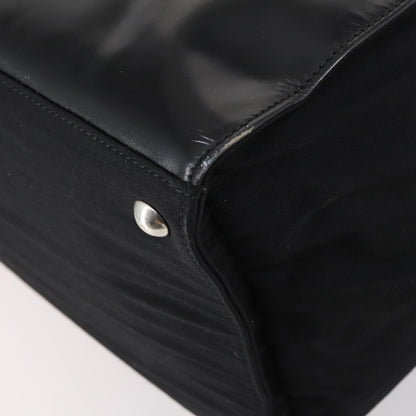 Gucci GUCCI Boston Bag Nylon Leather Black Silver 012 1553 0269 Authentic ti3430