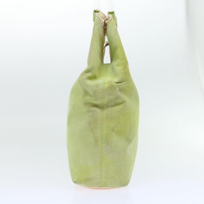 Celine CELINE Hand Bag Suede Green Authentic 53736V