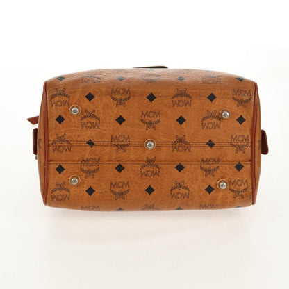 MCM MCM Logogram Vicetos Hand Bag PVC Leather 2way Brown Gold Authentic 158823