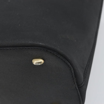 Celine CELINE Hand Bag Leather Black Gold Authentic BA9124