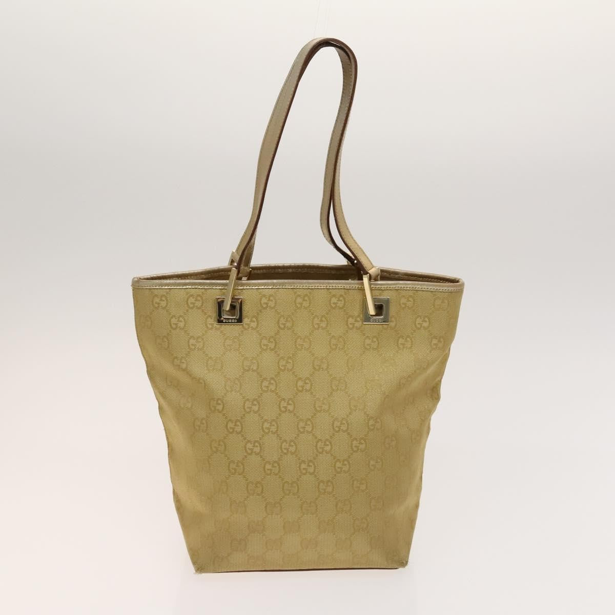 Gucci GUCCI GG Canvas Shoulder Bag 2 Set Beige Gold Authentic ti3169