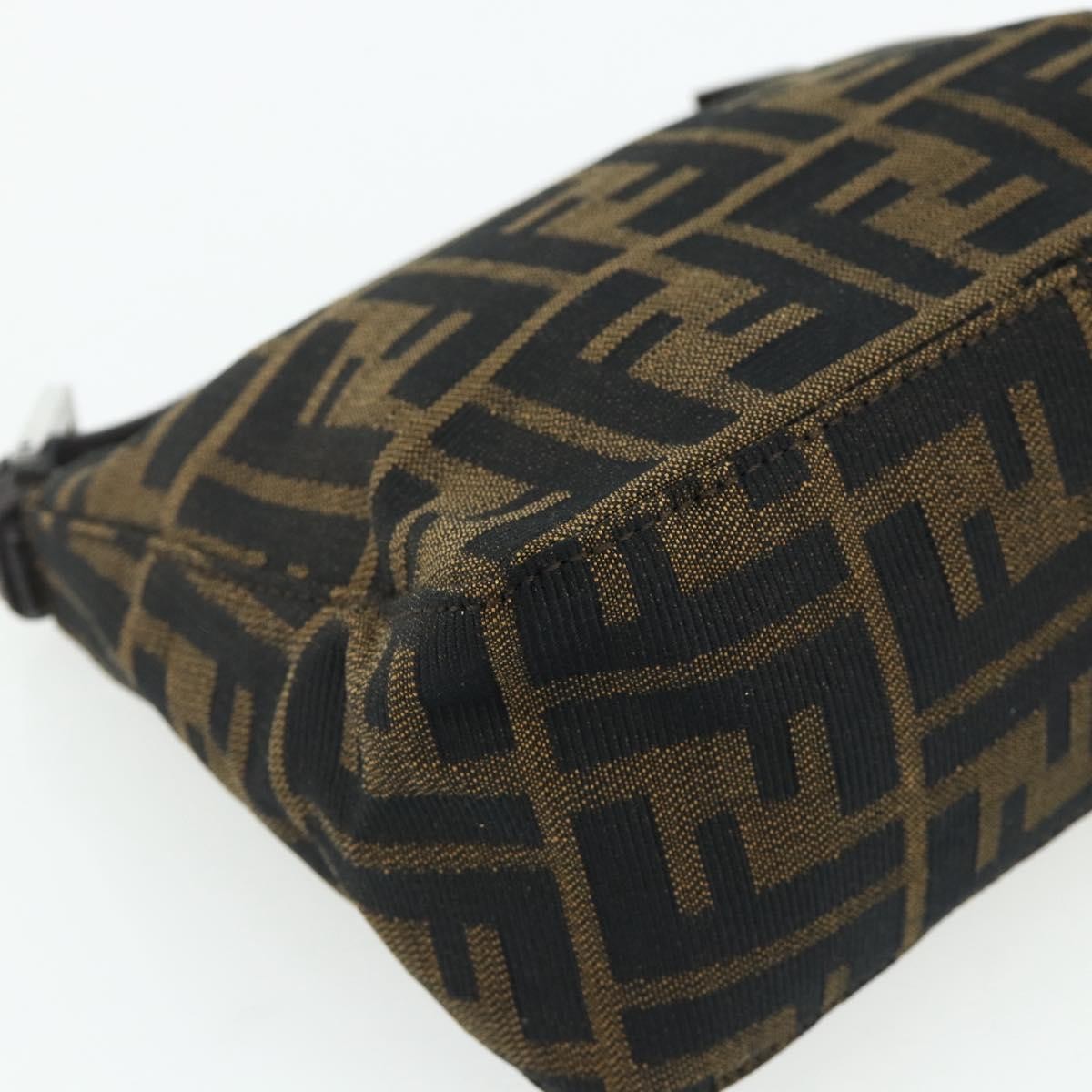 Fendi FENDI Zucca Canvas Hand Pouch Black Brown Authentic 168880 Bag