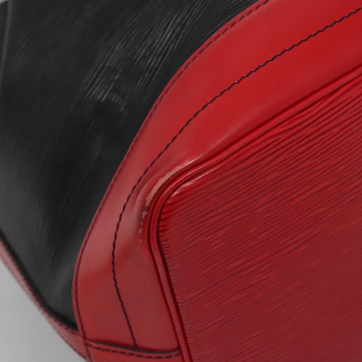 Louis Vuitton LOUIS VUITTON Epi Noe Shoulder Bag Bicolor Black Red M44017 LV Authentic 127971