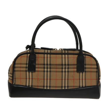Burberry BURBERRY Nova Check Tote Bag Canvas Leather Beige Black Authentic 100692