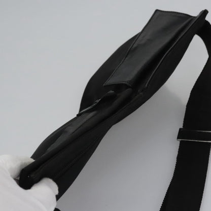 Gucci GUCCI Waist bag Nylon Black Silver 28566 Authentic IN054