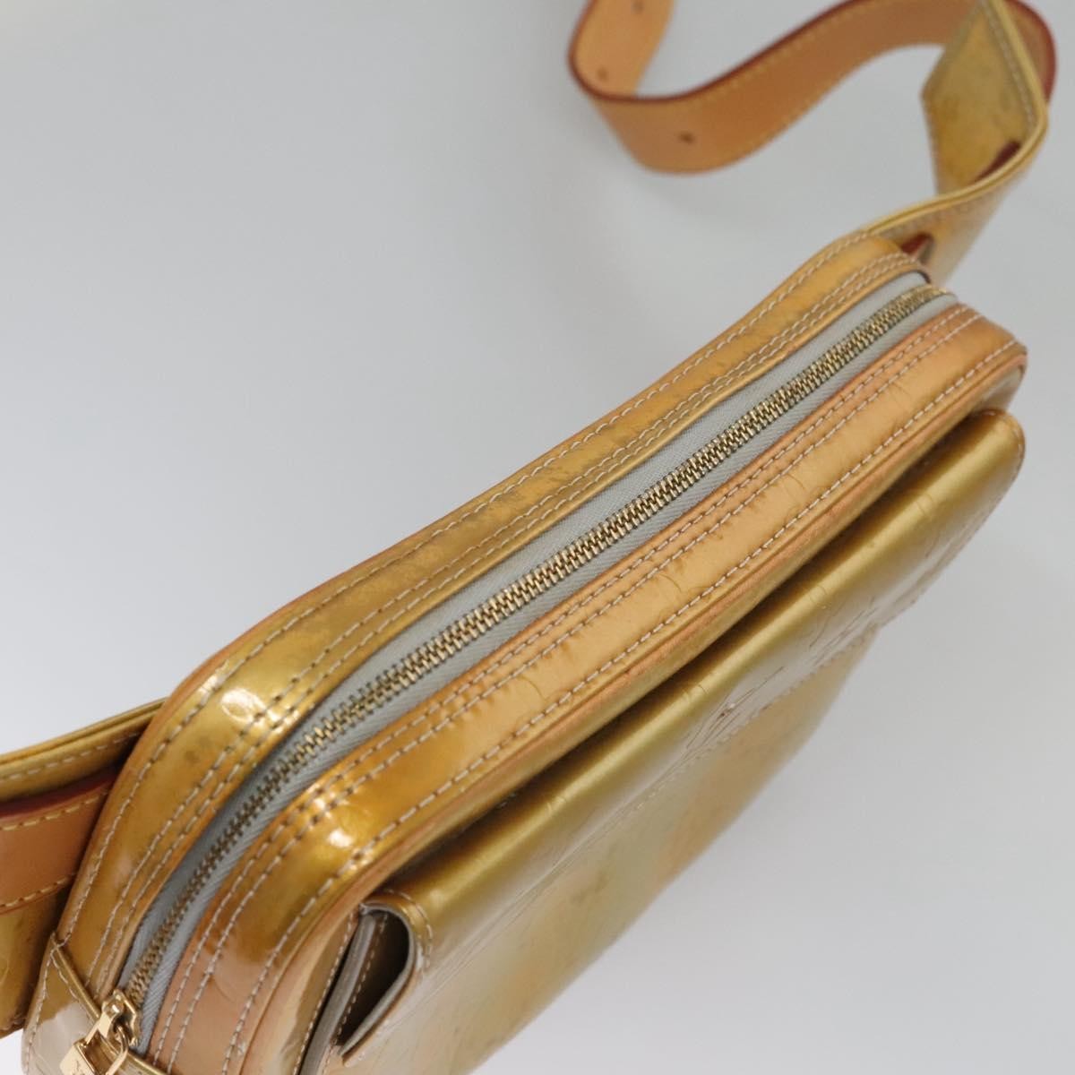 Louis Vuitton LOUIS VUITTON Monogram Vernis Fulton Waist bag Gris M91041 LV Authentic yk17565