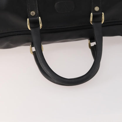 Valentino VALENTINO Boston Bag Leather Black Gold Authentic bs35030A