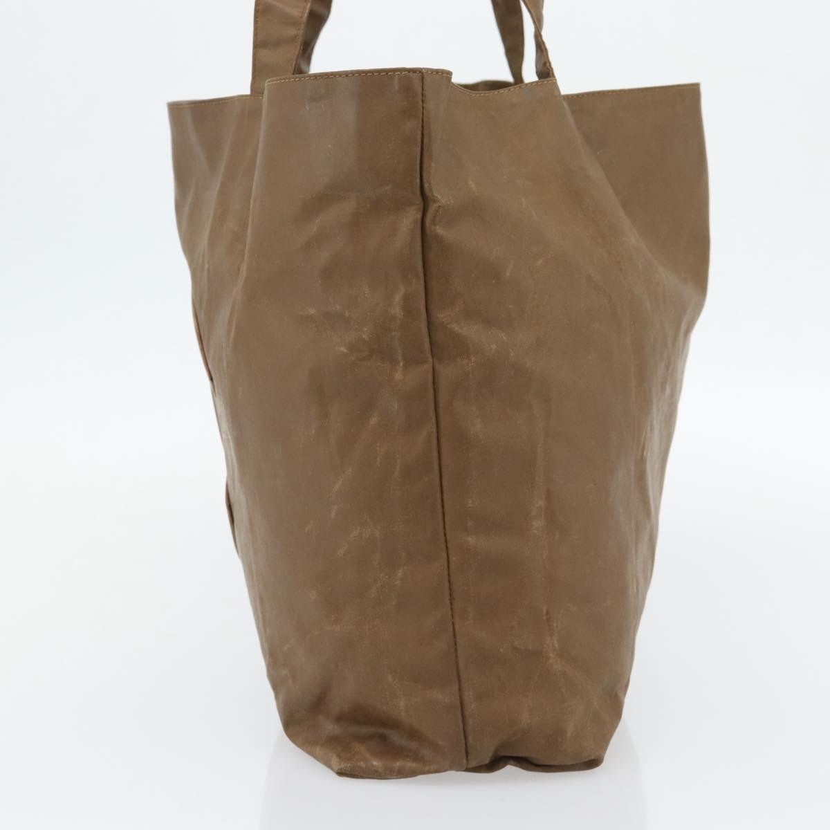 Chanel CHANEL Tote Bag Coated Canvas Brown CC Authentic bs35205