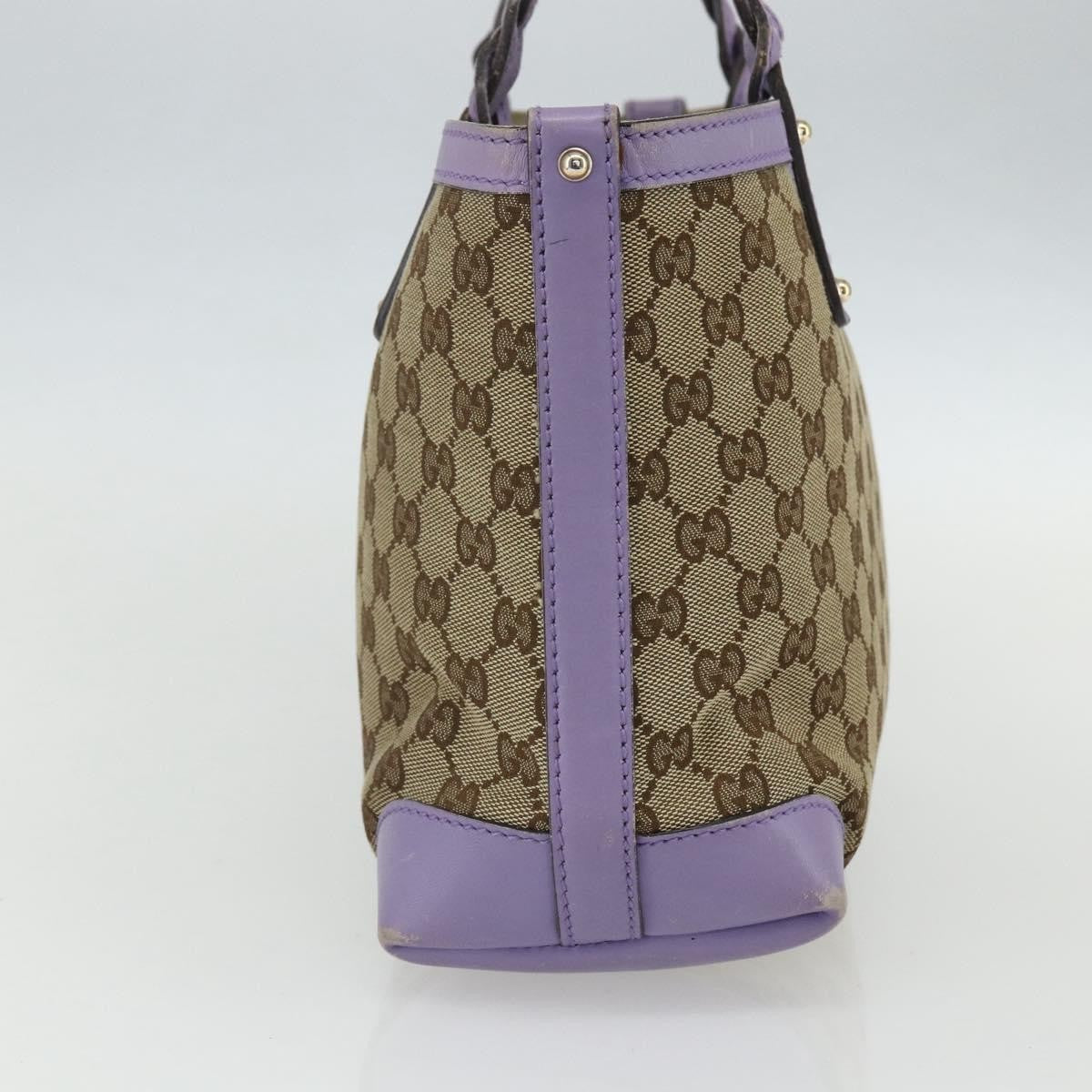 Gucci GUCCI GG Canvas Tote Bag Beige Gold 269878 Authentic ka541