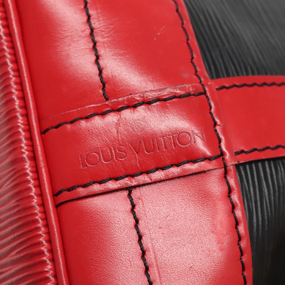 Louis Vuitton LOUIS VUITTON Epi Noe Shoulder Bag Bicolor Black Red M44017 LV Authentic 127971