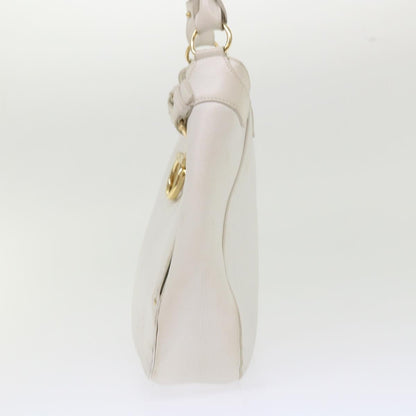 Salvatore Ferragamo Salvatore Ferragamo Gancini Shoulder Bag Leather White AU-21/4407 Authentic am4652