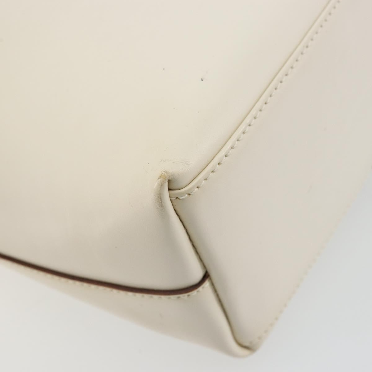 Gucci GUCCI Jackie Shoulder Bag Leather White Silver 001 3875 Authentic bs34535