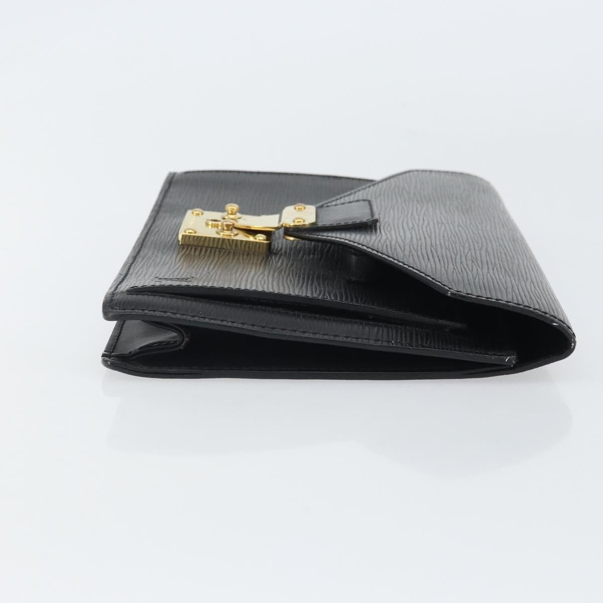 Louis Vuitton LOUIS VUITTON Epi Serie Dragonne Clutch Bag Black Noir M52612 LV Authentic BA9336